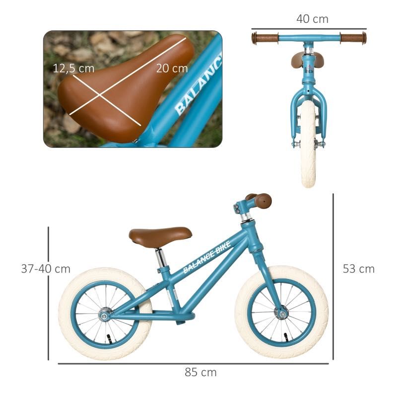 Rower rowerek biegowy dla dzieci niebieski