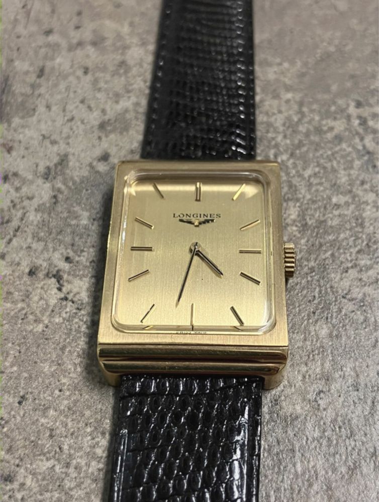 Relógio Longines Tank Ouro Vintage Anos 70