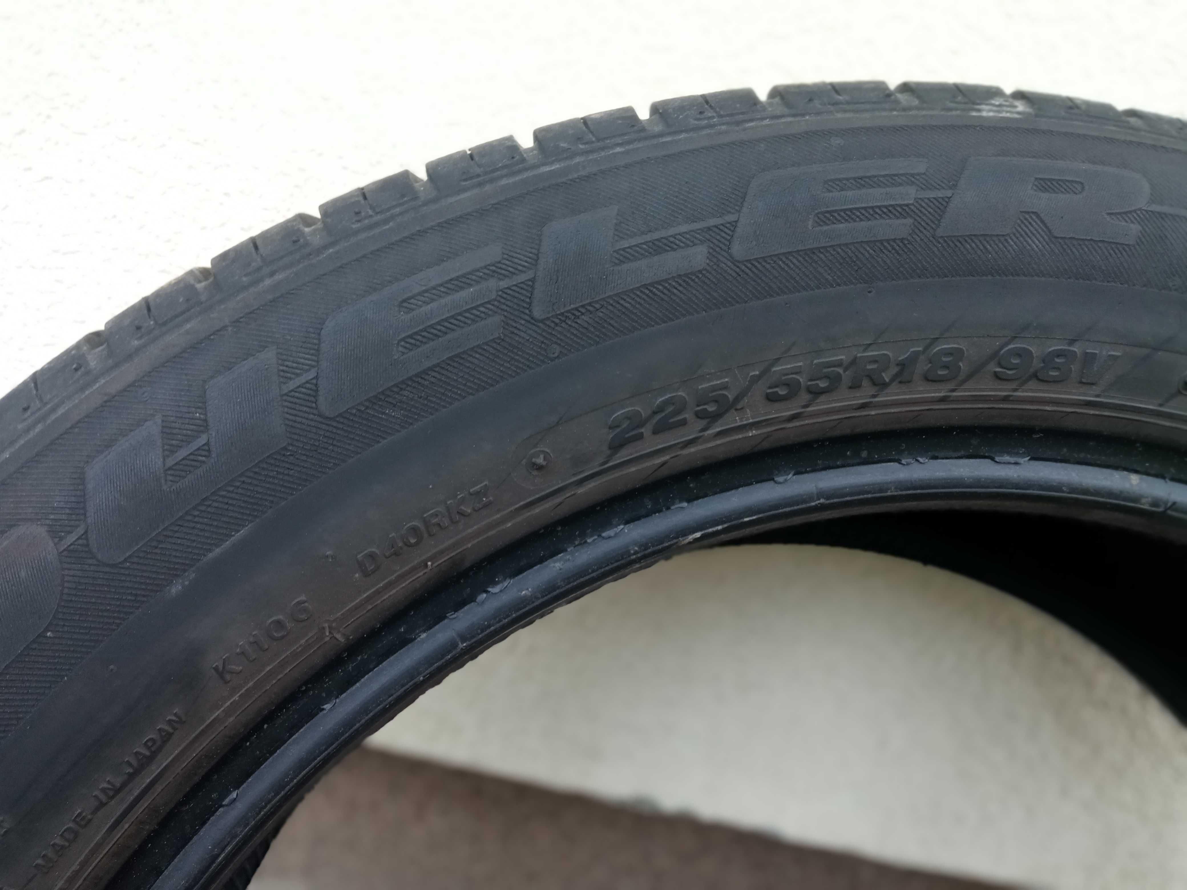 4 opony letnie Bridgestone Dueler H/L, rozmiar 225/55 R18 98V