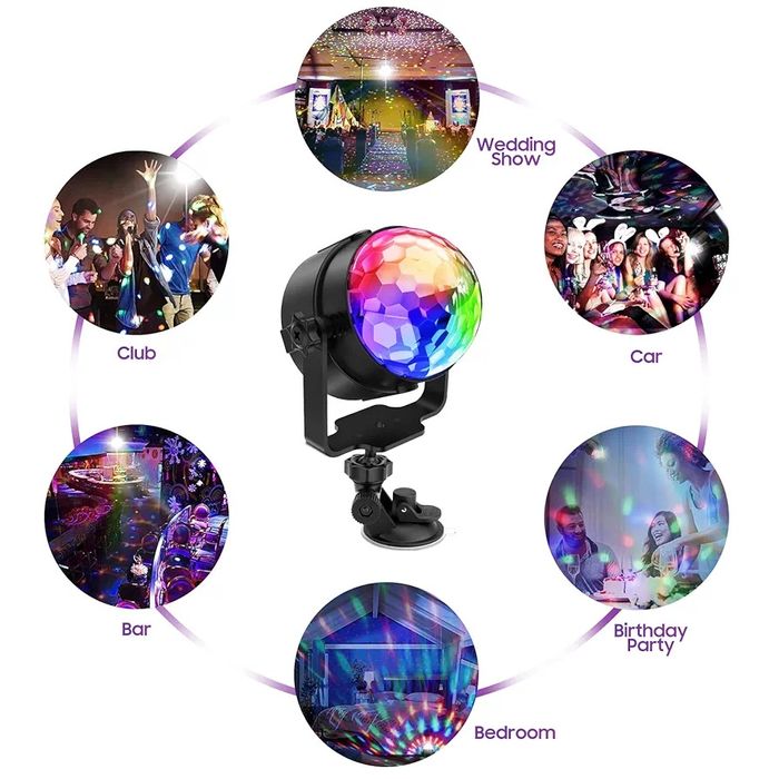 Диско-куля, дзеркальна куля з обертанням на 360°