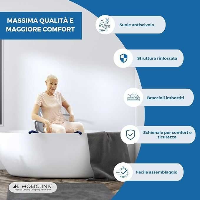 Mobiclinic, Krzesło obrotowe do wanny dla seniorów,