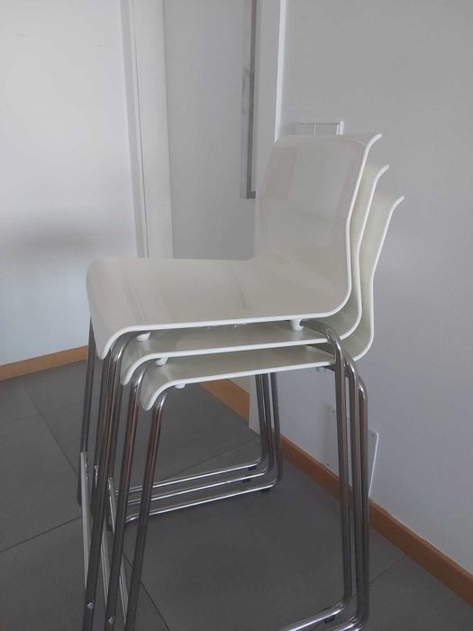 Cadeira alta/bar IKEA GLENN – Conjunto de 3