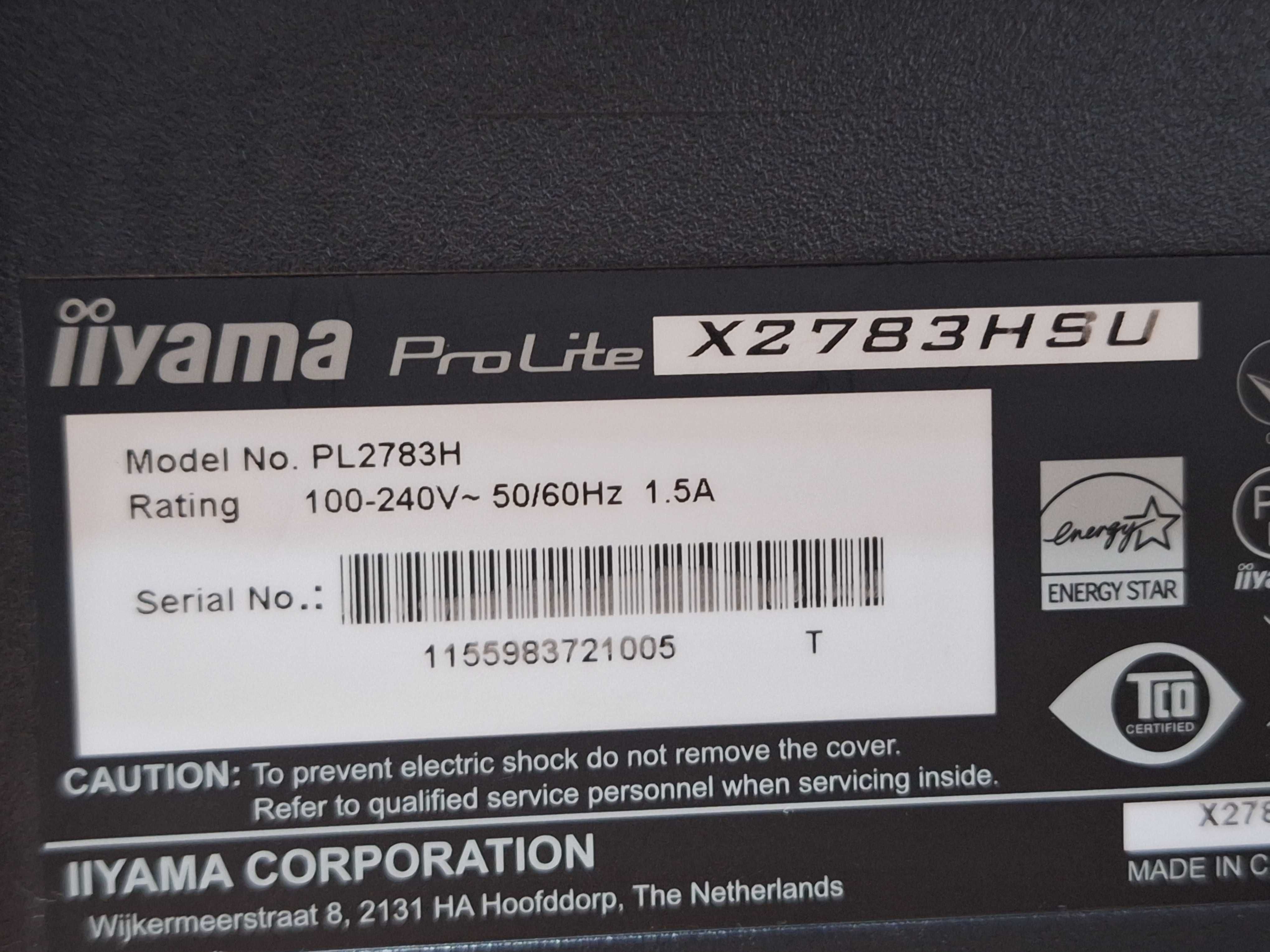 ZADBANY monitor iiyama ProLite X2783HSU 27" HDMI USB FullHD 75Hz