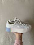 Turkusowe tenisowki na platformie Converse r.39