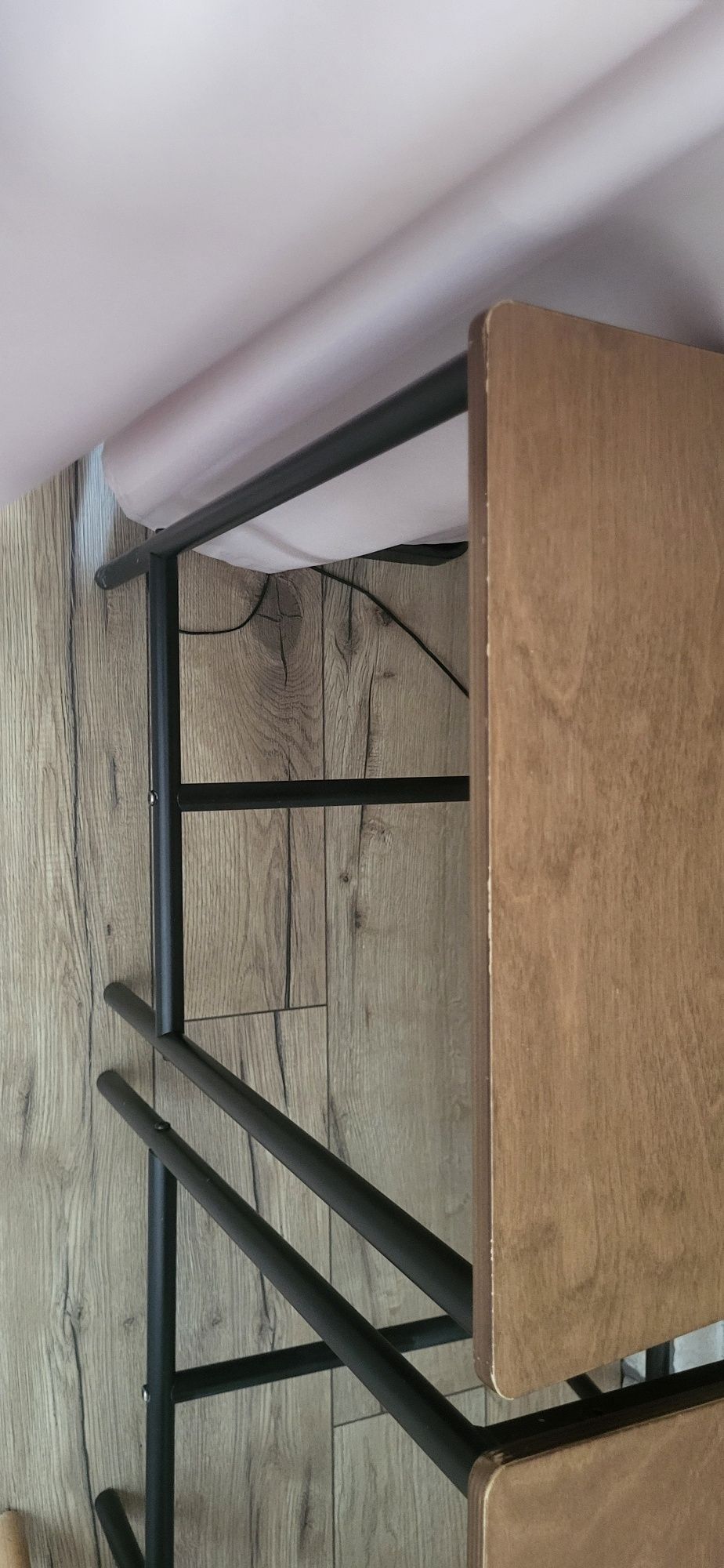 Stołek barowy ikea sandsbert czarno - brązowy 63 cm