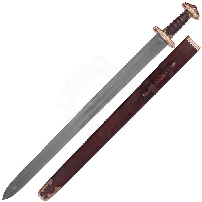 Wczesny anglosaski miecz Sutton Hoo z pochwą. VII w..