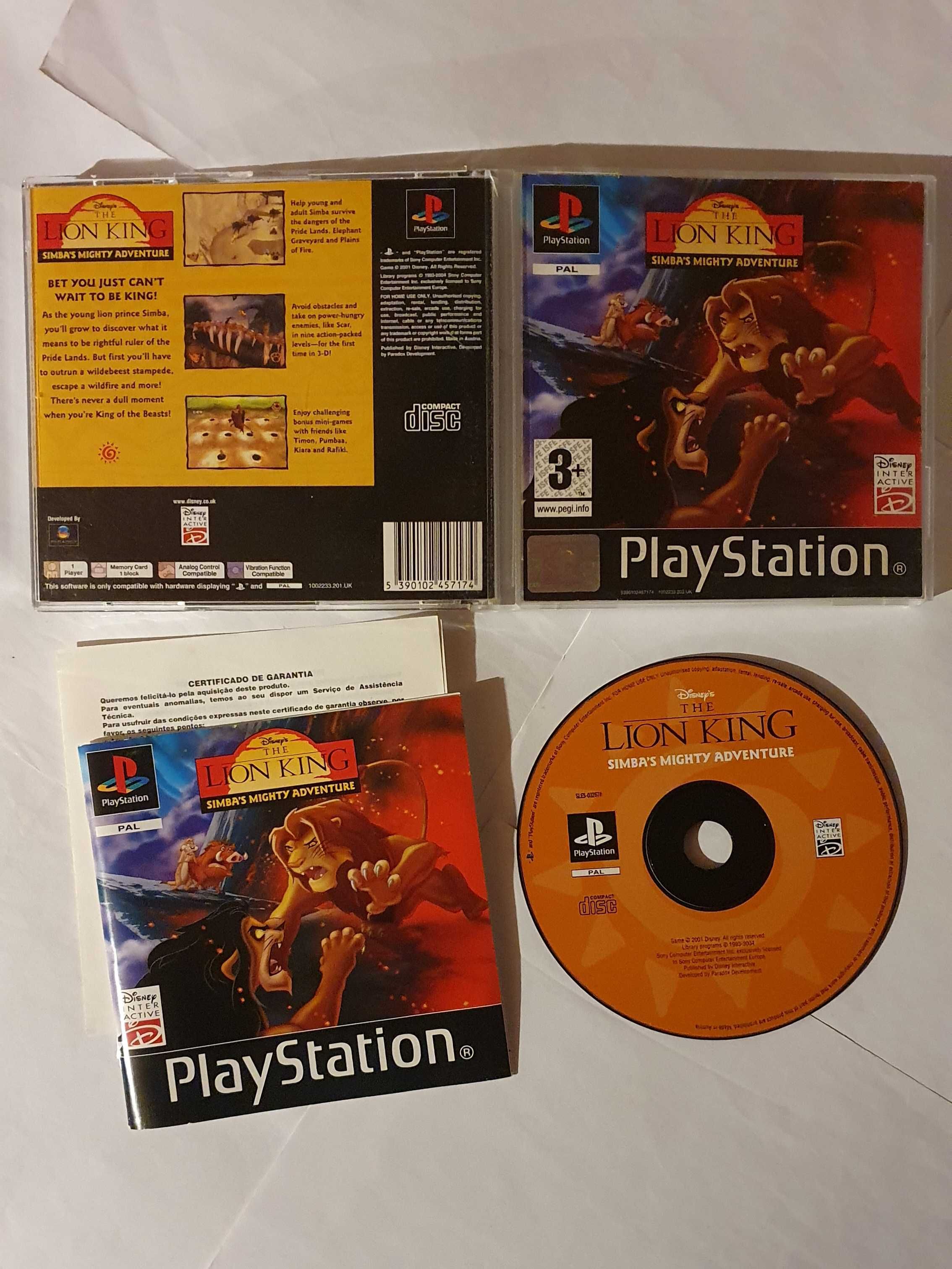 Disney's The Lion King Simba's Mighty Adventure Playstation 1 Jogo ps1