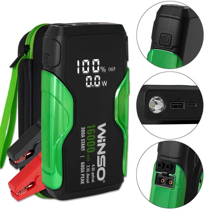 Бустер (пусковий пристрій) Winso Jump Starter  16000mAh (140310)
