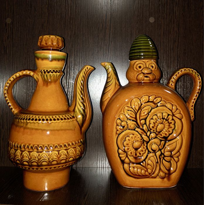 Васильківська майолика,обливна кераміка . Куманець Сват .Кувшин