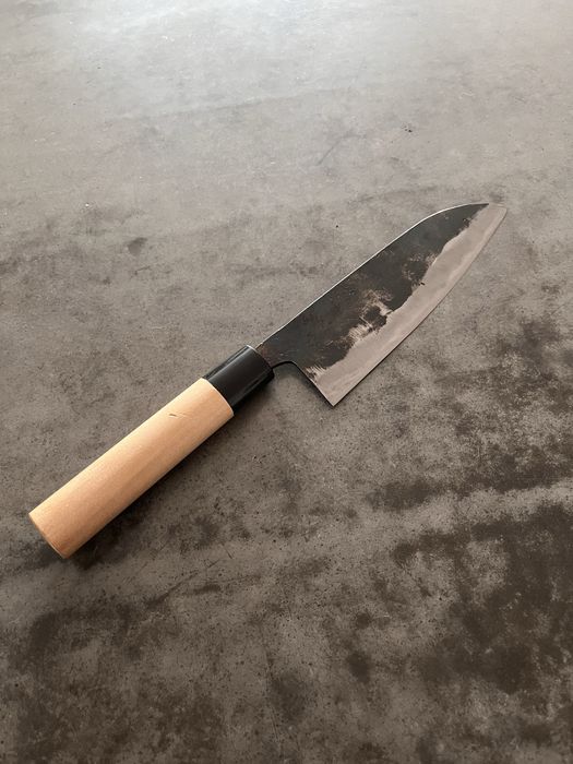 Japoński Nóż Santoku Tōroku Sōke Aohagane Blue Steel Carbon