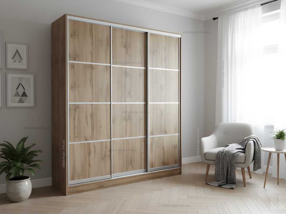 В наявності!! Шафа-Купе "Дуб Тахо"  240см  преміум дизайн супер ціна