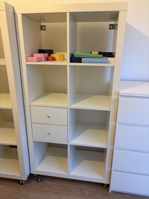 Estante kallax branca com 2 gavetas