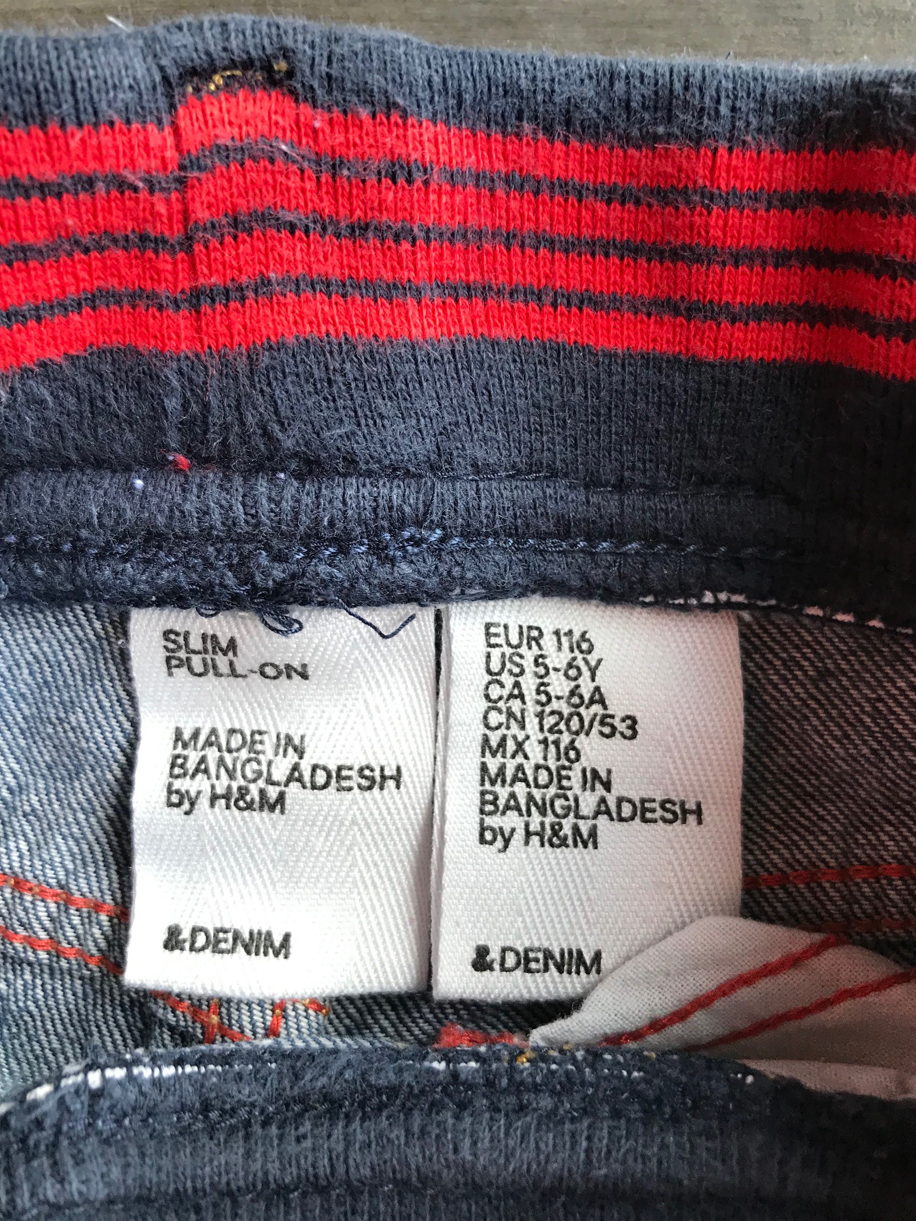 Roz.116 Spodnie Jeans H&M