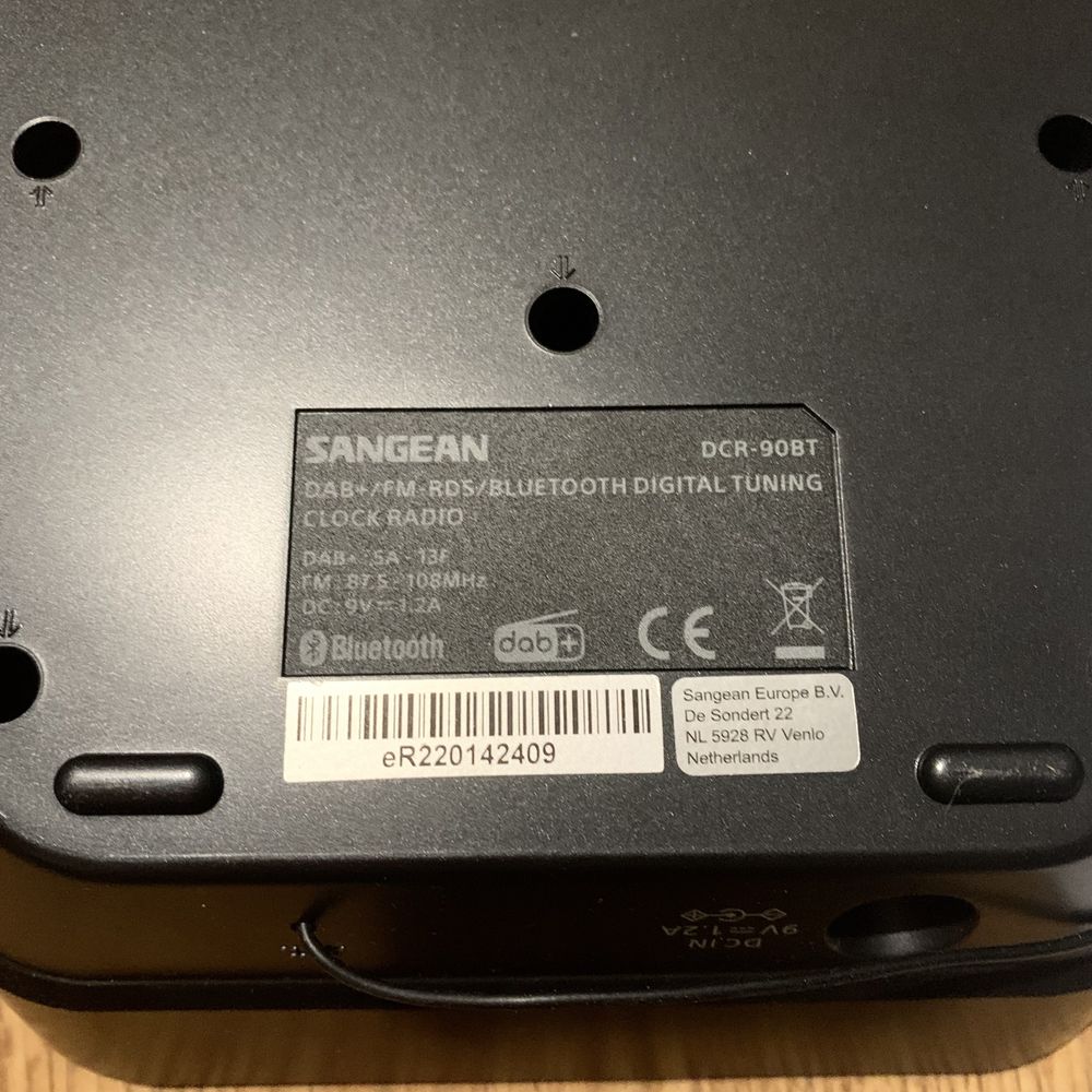 Radiobudzik Sangean DCR-90 BT - LCD bluetooth USB HiFi - jak nowy