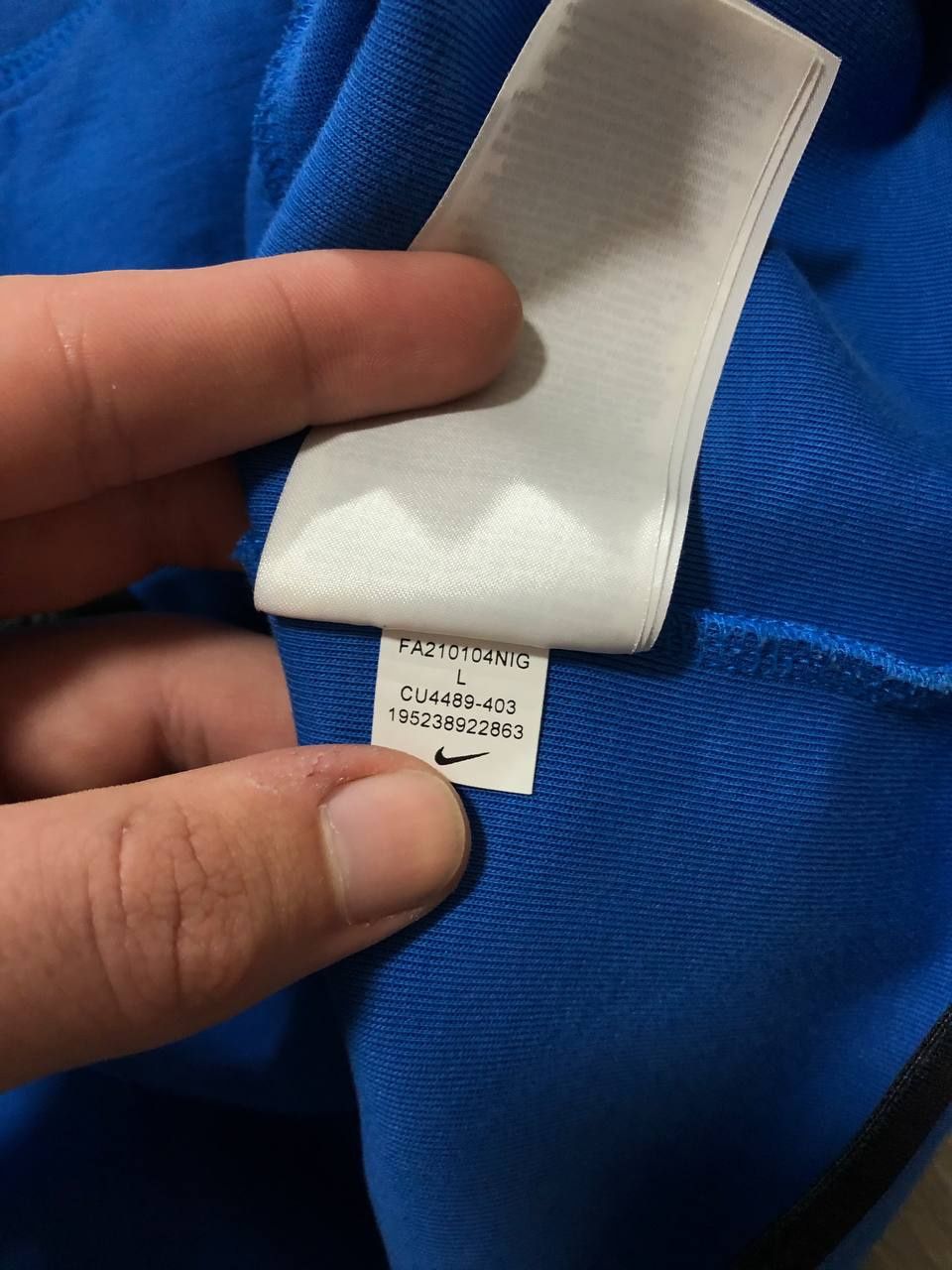 Nike Tech Fleece Blue Zip Hoodie Кофта зипка Оригінал