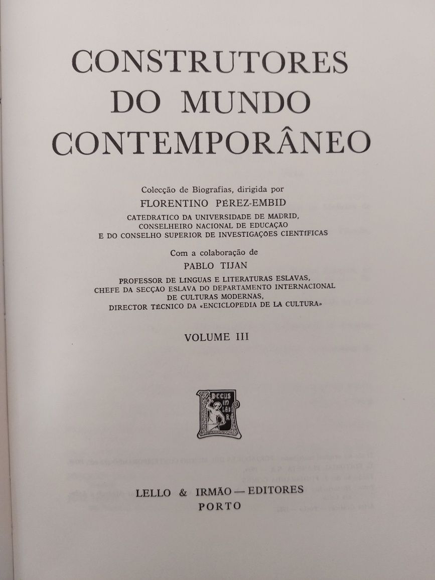 Coleção Construtores do Mundo Contemporâneo (Vol III e IV)