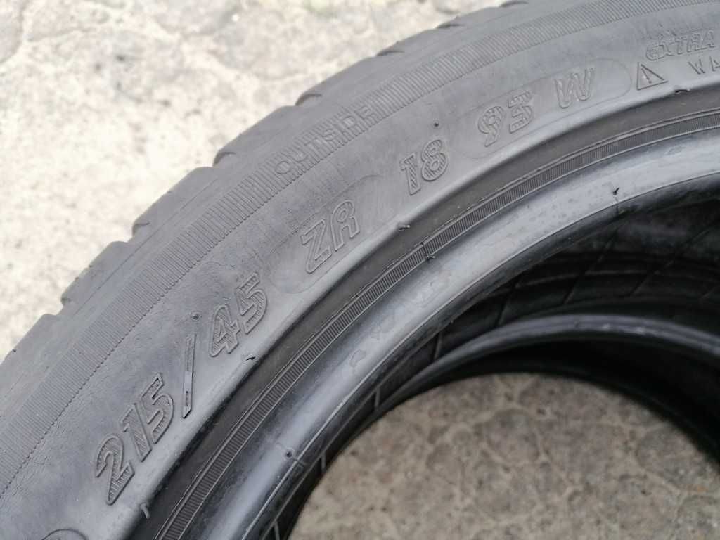 Michelin Pilot sport 3 215/45R18 93W шини бу літо 2 штуки