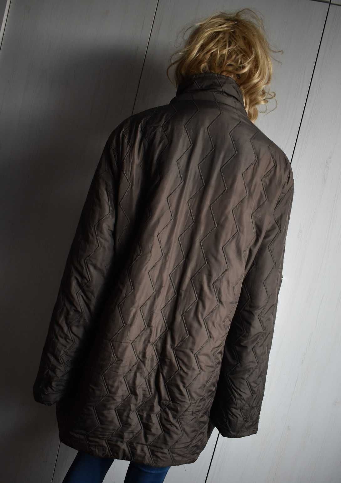 Kurtka zimowa 3XL 46 ocieplana pikowana zimę ciepła prosta elegancka