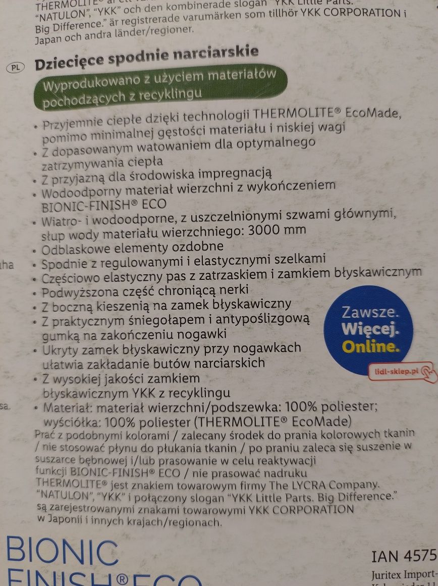 Dziecięce spodnie chłopięce 134/140