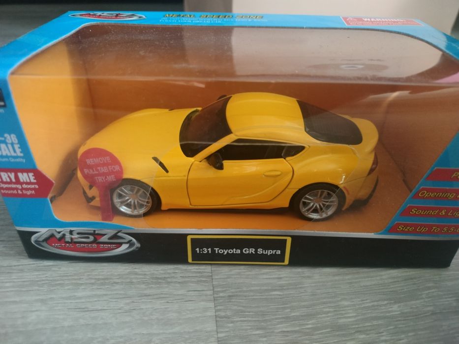 Metal Speed Zone, samochód Toyota GR Supra 1:31, światło, dźwięk
