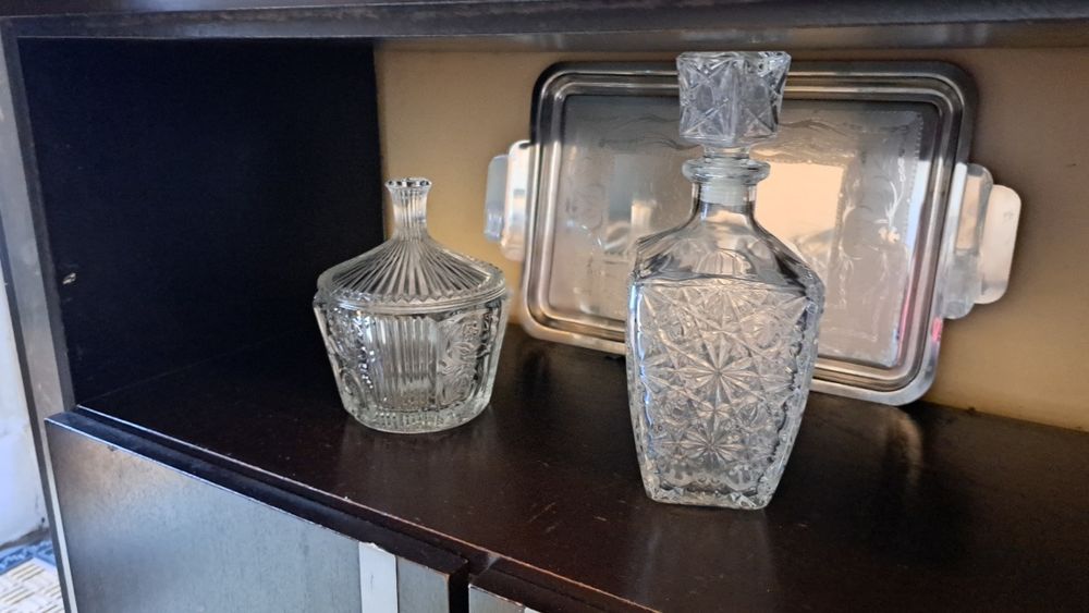 Várias peças em vidro antigas