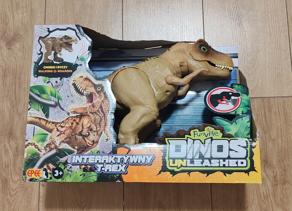 Dinozaur interaktywny T-rex Dino chodzi ryczy NOWY unleashed