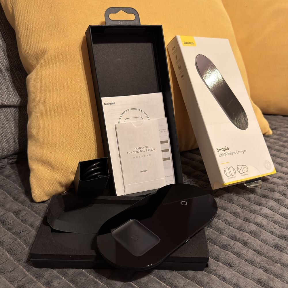 Ładowarka bezprzewodowa Qi BASEUS BS-W508 Simple Pro 2w1