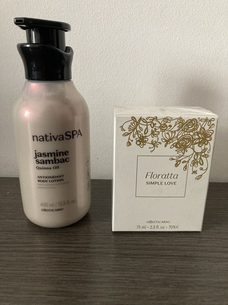 Perfume Floratta Simple Love e Loção Jasmim Sambac