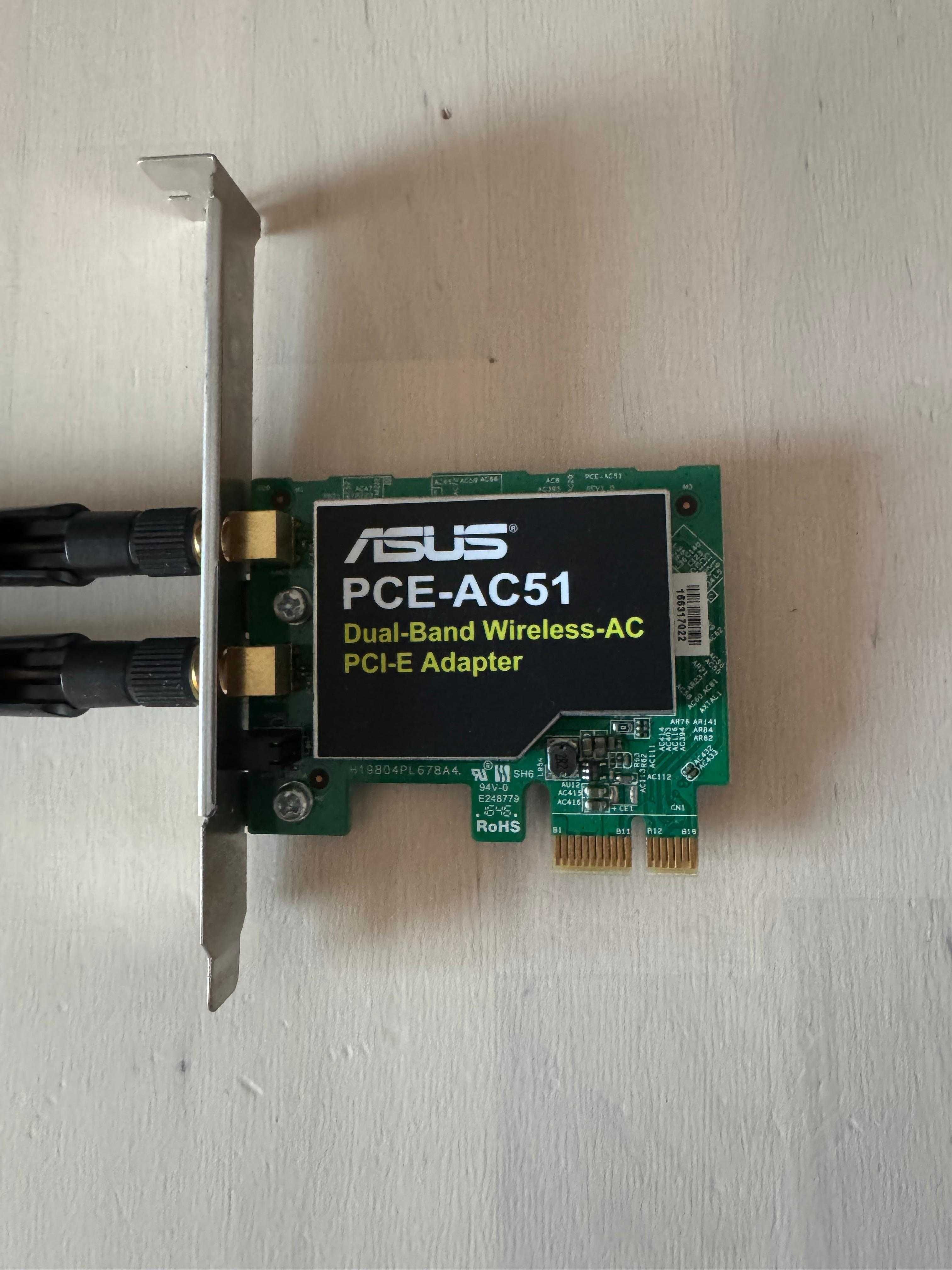 Placa Wi-Fi ASUS PCE-AC51 Dual Band Wireless-AC PCI-E