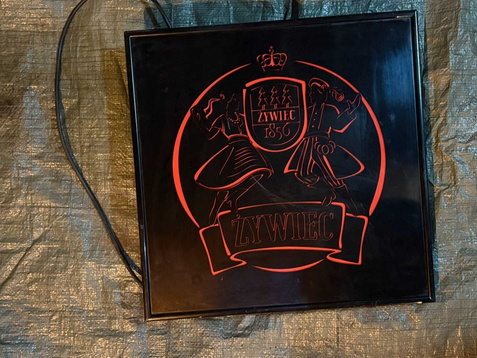Plafon świetlny, reklama świecąca  na  ścianę , browar Żywiec