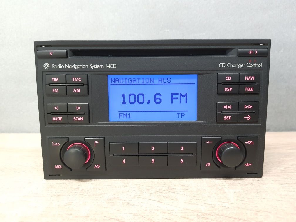 Radio samochodowe VW Volkswagen MCD Navi + kod Passat B5 Golf 4, T5