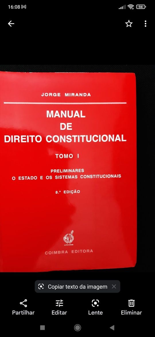 Livro direito constitucional