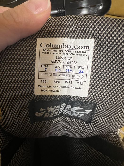 Термо черевики Columbia 200grams termolite gore-tex 38p