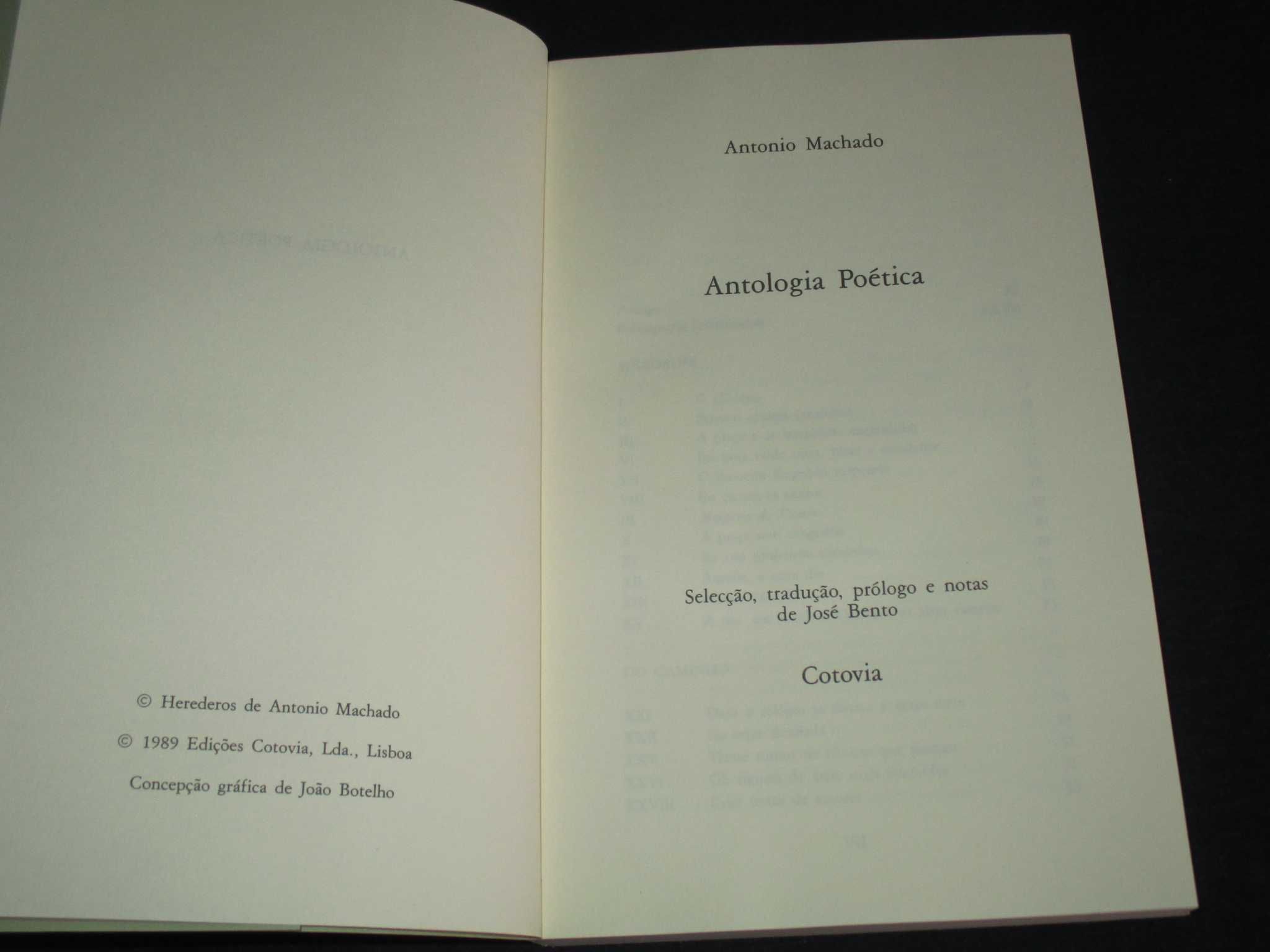 Livro Antologia Poética António Machado Cotovia