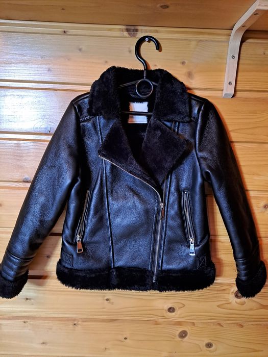 Kożuszek ramoneska na zime Next 122cm.