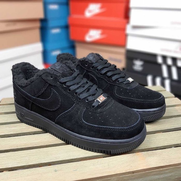 Nike Air Force 1 Mid мужские зимние кроссовки с мехом | кеды Найк