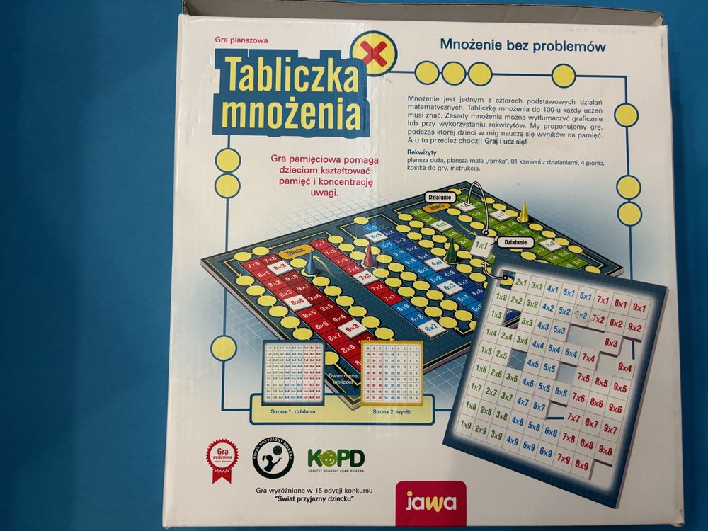 Gra planszowa tabliczka mnożenia