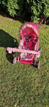 wózek dla lalek różowy