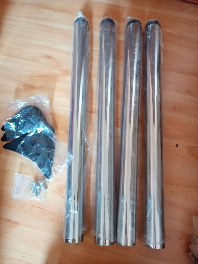 Nogi meblowe kolor chrom, 4 sztuki