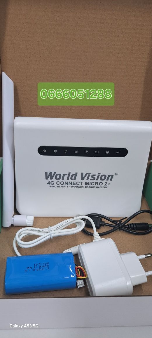 Роутер World Vision 4G Connect Micro 2+ з акумулятором