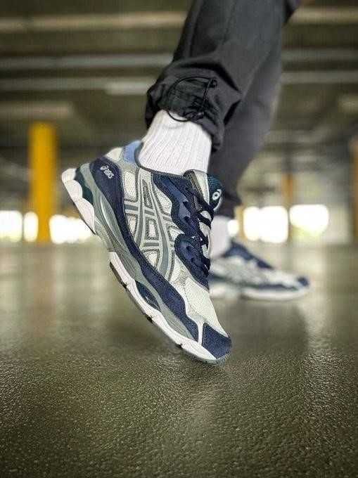 Мужские кроссовки Asics Gel NYC Navy Steel 41-45 асикс Скидка