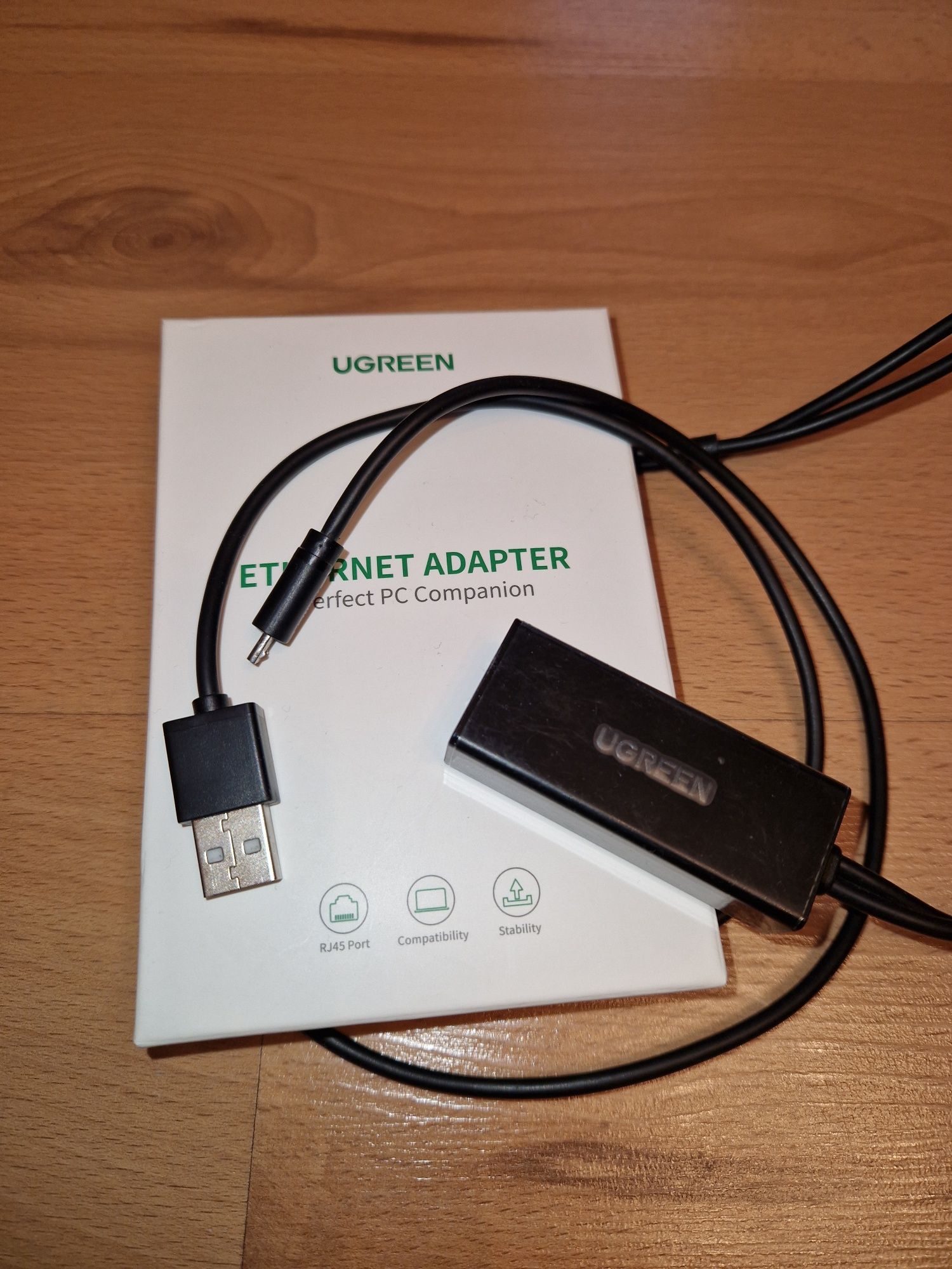 Adapter ethernet RJ45 micro USB do chromecast UGREEN