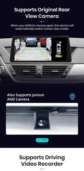 Rádio 4G p/ BMW X1: CarPlay, Android Auto GPS BT (4/64GB) NOVO