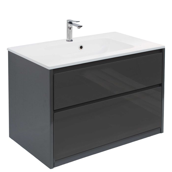 Тумба для ванни 80, 100 см з умивальником зі штучного каменю