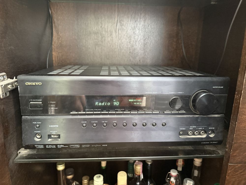 Kolumny m audio i tuner onkyo
