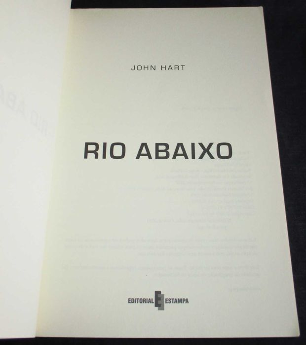 Livro Rio Abaixo John Hart