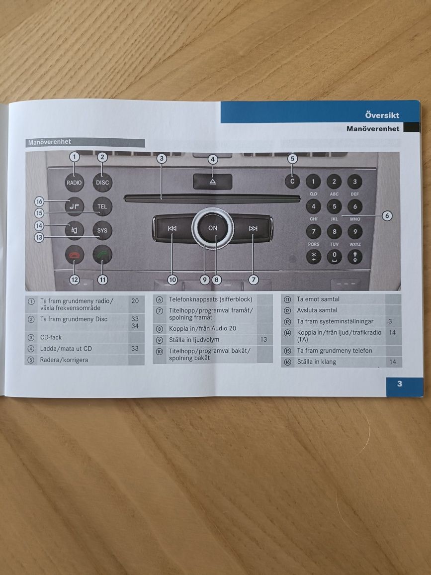 Instrukcja obsługi audio Mercedes W204.