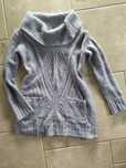 Gruby sweter oversize alpaka wełna szeroki golf xxL tunika sukienka