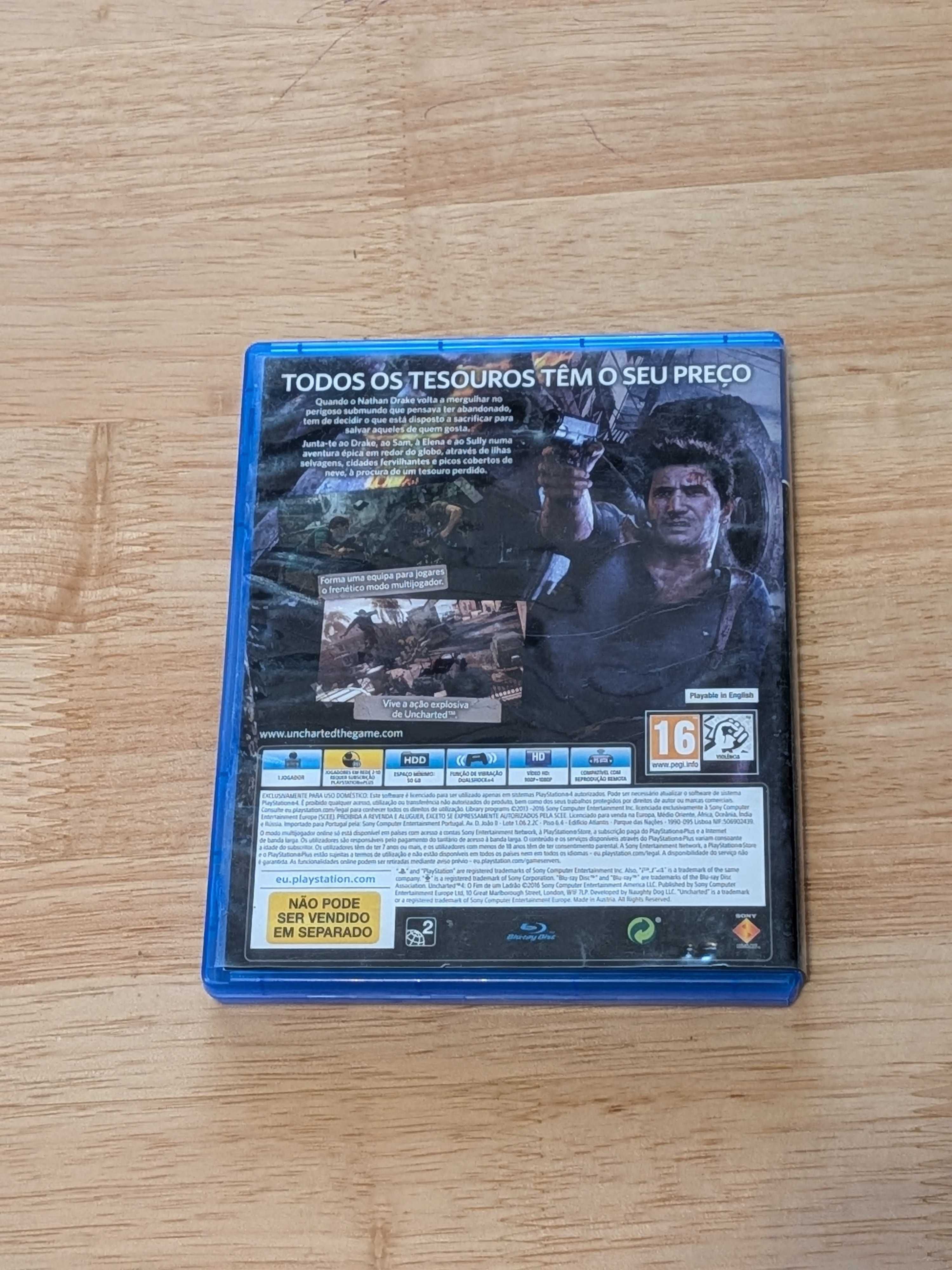 Uncharted 4: O Fim de um Ladrão – PS4 | Usado, impecável!