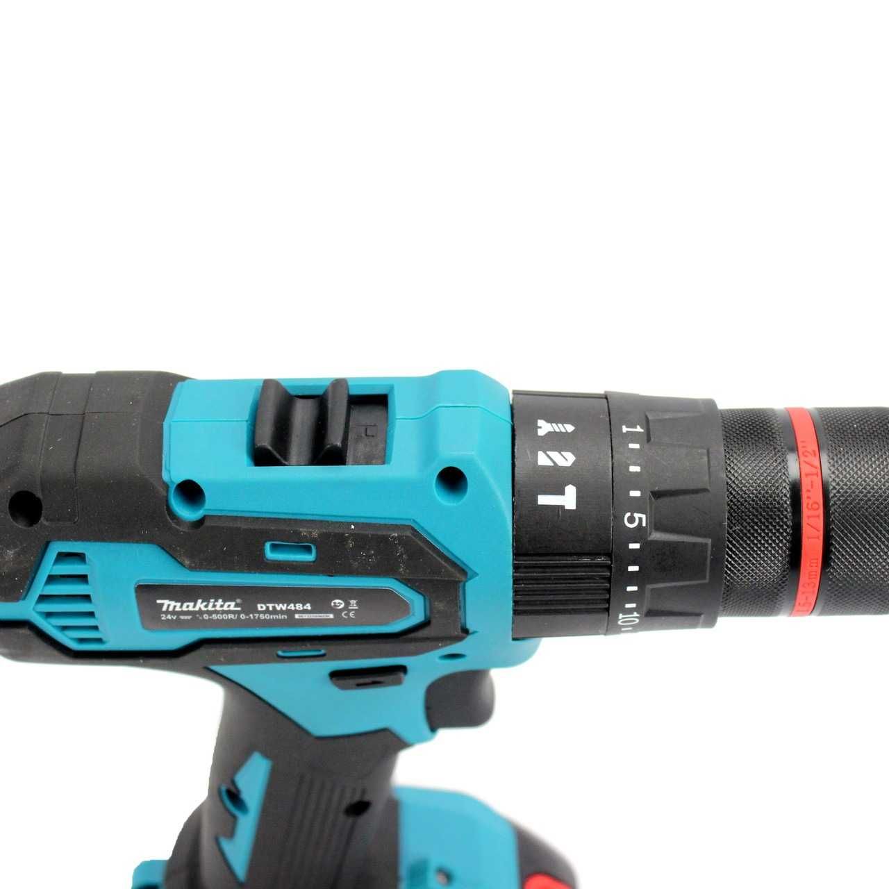 Шуруповерт ударний Makita DTW484 (24V, 5Ah) із набором інструментів